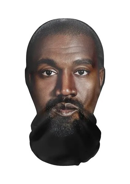3D Komik Elyaf File Maske Ünlü Serisi Parti Simülasyon Kanye West