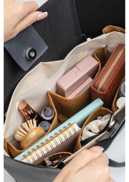 Bej Tote Çanta Içi Düzenleyici, Pratik ve Şık Organizer fırsatları