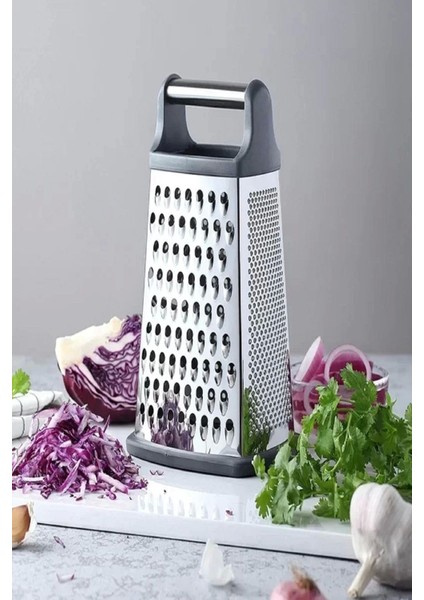 2'li Büyük Boy Çelik Rende Silikon Tabanlı 4 Fonksiyonlu Sarımsak modelleri