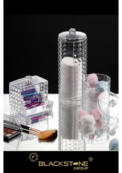 Beyaz 3'lü Kapaklı Çok Amaçlı Makyaj Organizeri