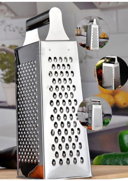 Paslanmaz Çelik Rende 4 Taraflı Sebze Rendesi Çelik Rende Inox 21 cm modelleri