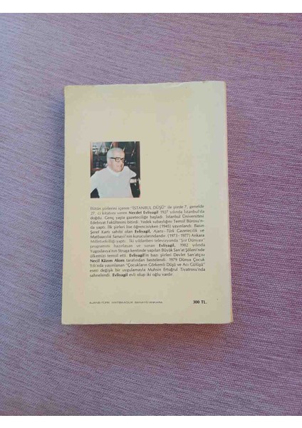 Istanbul Düşü Bütün Şiirleri ( Imzalı) 1983 Basim Imzali 288 Sayfa 2,el Cok Temiz Kondisyonda Necdet Evliyagil'in Tüm Şiirlerini Içeren "istanbul Düşü" fırsatları