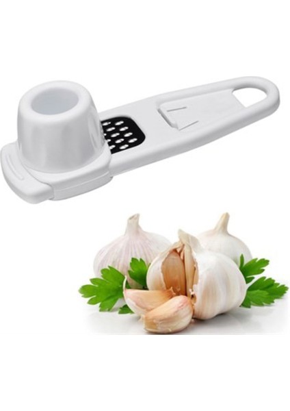 Plastik Hazneli Sürgülü Sarımsak Soğan Rendesi Doğrayıcı Aparat