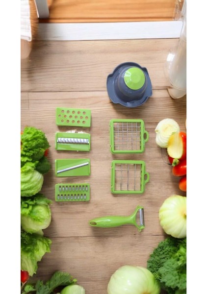 Rendeleme 13 Parça Hazneli Sebze Doğrayıcı Dilimleyici Kesici Çok Fonksiyonlu Rende Seti fiyatları