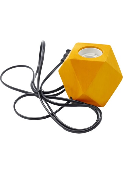 Şık Sarı Dekoratif Masa Lambası, 4W Led, E27 Duy, Ampul Dahil fırsatları