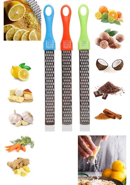 Uzun Limon Peynir Sarımsak Rendesi Uzun Rende Pratik Sebze Meyve Kabuk Detoks Rendesi