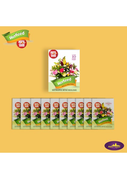 Saksı Gübresi - Süs Bitkisi Besini 10'lu Paket, Çiçek ve Bitki Besini fiyatları