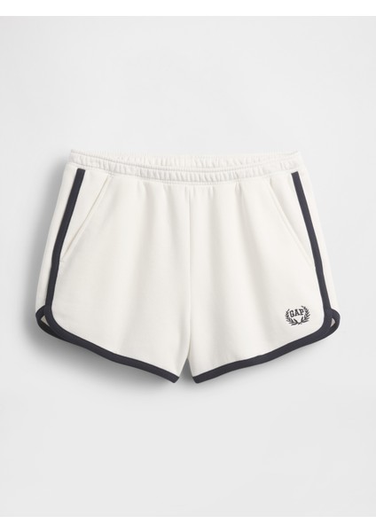 Kadın Beyaz Vintagesoft Gap Logo Yunus Sweat Şortları