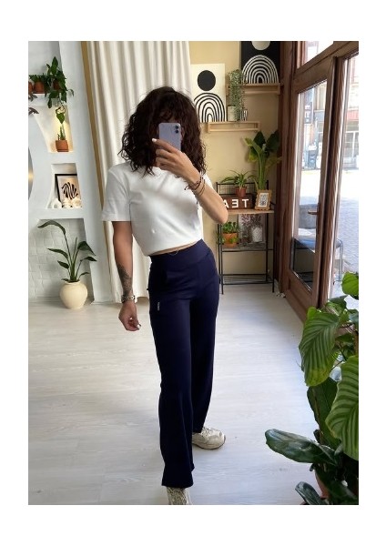 Çiftcepli Geniş Paça Eşofman Altı