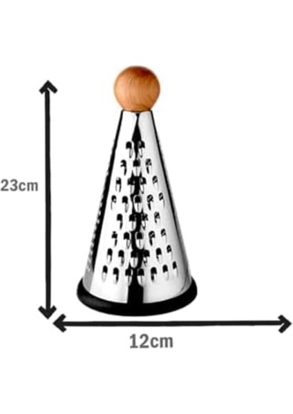 Elz Ahşap Topuz Tutuculu 3 Taraflı Paslanmaz Çelik Lüks Şef Rendesi Orta Boy 26 * 13 Cm, Paslan modelleri