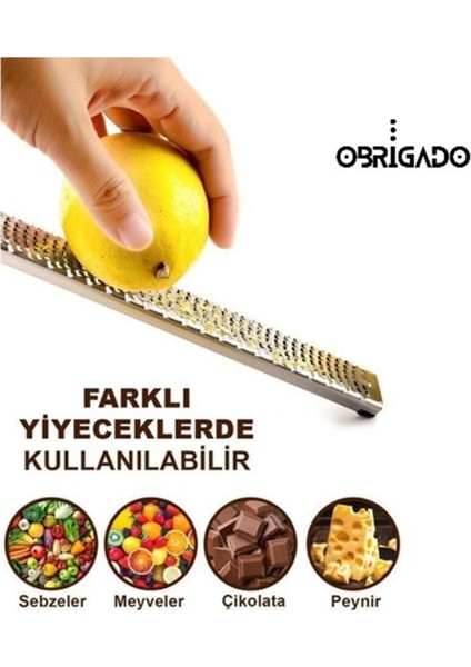Premium Kalite Paslanmaz Çelik Keskin Uzun Ince Limon Peynir Rendesi