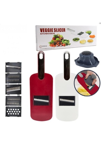 Multifonksiyonel Mutfak Rende Seti Hazneli Dilimleyici