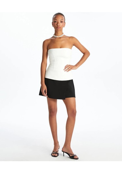 Lcw Vision Straplez Yaka Peplum Bluz (S5) fiyatları