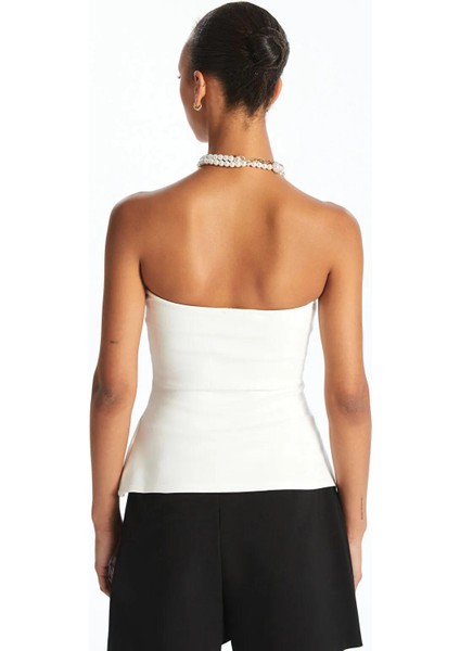 Lcw Vision Straplez Yaka Peplum Bluz (S5) fırsatları