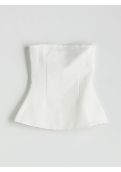 Lcw Vision Straplez Yaka Peplum Bluz (S5) indirimleri