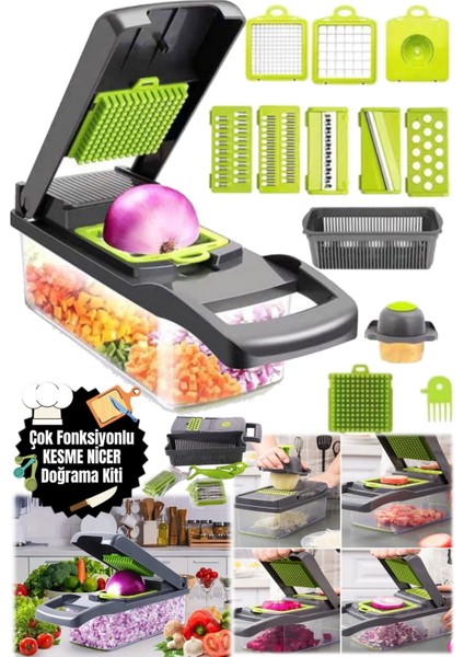 16 Parça Çeyizlik Yer Kapamaz Pratik Sebze Dilimleme Kahvaltı Peynir Yumurta Pratik Dilimleme Aleti indirimleri