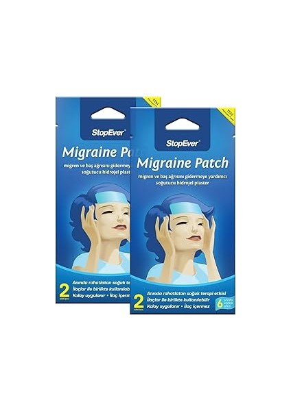 Stopever Patch – Soğutucu Hidrojel Plaster, 2'li Paket | & Için 6 Saat Etk