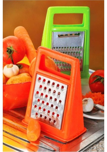 (2 Adet) Çift Taraflı Paslanmaz Çelik Rende Piramit