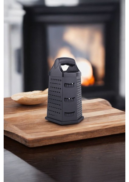 Alessı Lüx Siyah Metal Rende Profesyonel 6 Bölmeli Rende