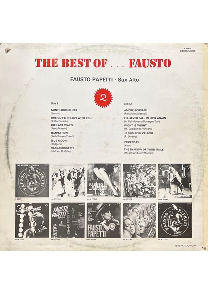 The Best Of Fausto Papetti No. 2 LP Plak