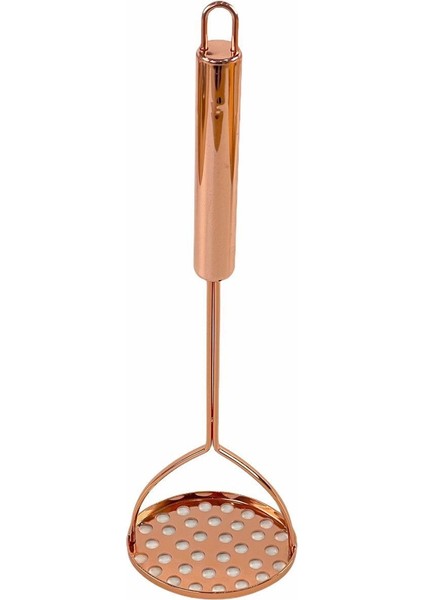 Lüx Metal Uzun Paslanmaz Bronz Patates Ezici