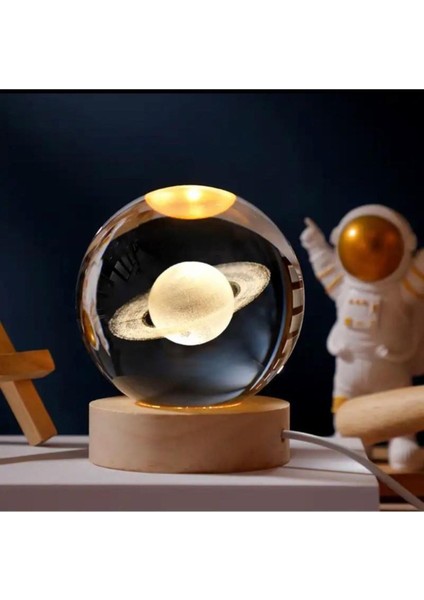 Renk Değiştiren Işıklı Cam Küre 8cm, Parlak ve Şık Dekoratif Hediye