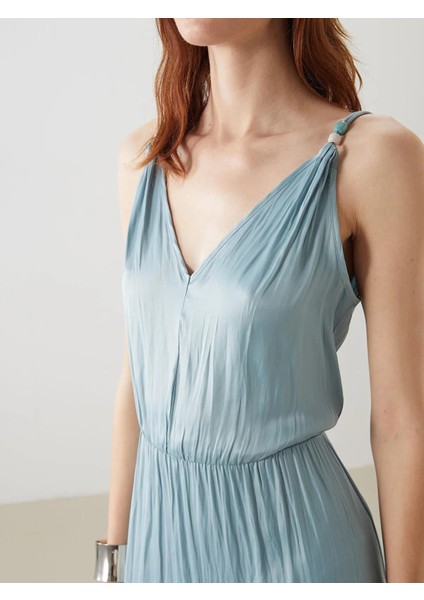 Lcwaıkıkı Classic V Yaka Askılı Saten Elbise (S5) modelleri