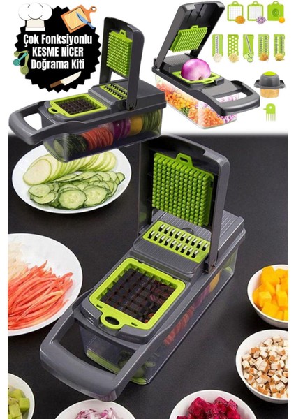 16 Fonksiyonlu Sebze ve Meyve Doğrayıcı | Dilimleyici, Rende, Doğrama Cihazı | Mutfak Aleti fiyatları