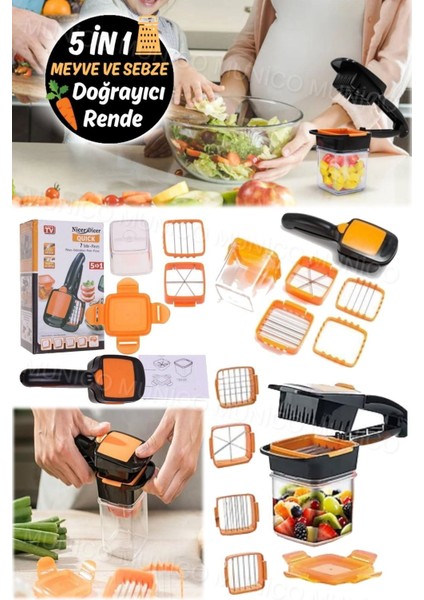 5 Başlıklı Sebze Dilimleme Rende Büyük Saklama Alanı ve Pratik Kesim Aracı ile Etkili Kullanım indirimleri