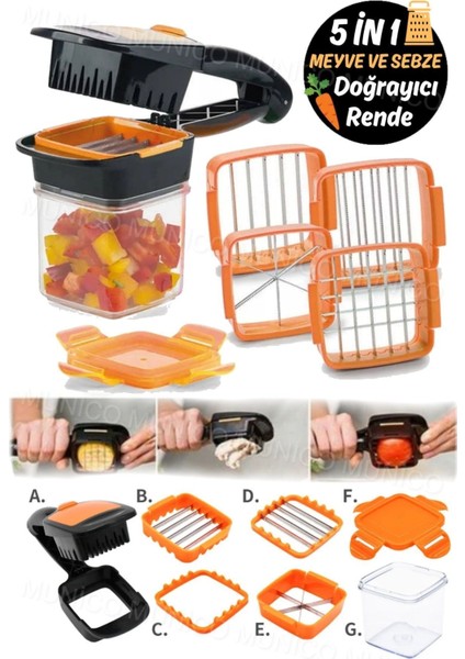 5 Başlıklı Sebze Dilimleme Rende Büyük Saklama Alanı ve Pratik Kesim Aracı ile Etkili Kullanım