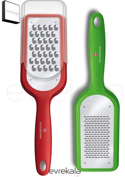 Evrekala Rende Seti Victorinox 2 Rende -Özel Evrekala Kargo Paketli- Kırmızı Yeşil Rendeleme Set