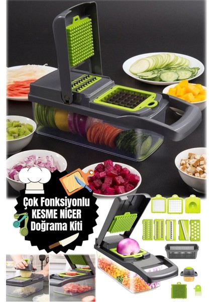 16 Parça Sebze Kesici Seti | Paslanmaz Çelik Bıçaklı | Mutfak Için Pratik ve Kullanışlı Alet fırsatları