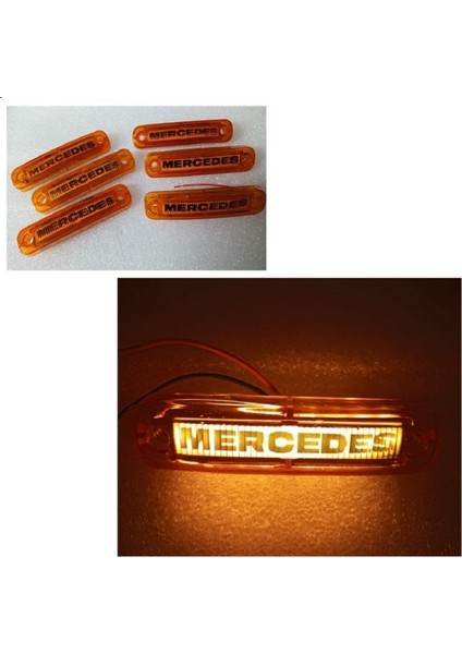 ( 6 x Adet ) 1 Set Isim Logo Parmak Lamba 12V & 24V Mercedes Sarı fiyatları