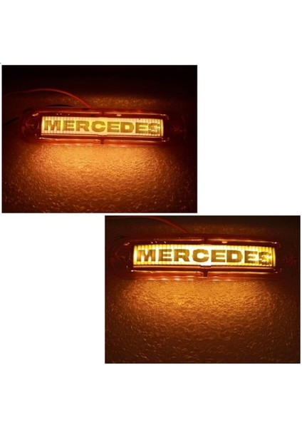 ( 6 x Adet ) 1 Set Isim Logo Parmak Lamba 12V & 24V Mercedes Sarı fırsatları