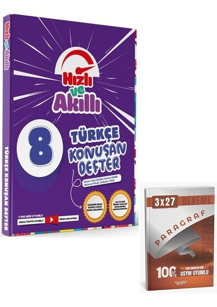 Tammat 2026 8. Sınıf Lgs Türkçe Hızlı ve Akıllı Defter Konuşturan Defter+Anla Kazan Paragraf