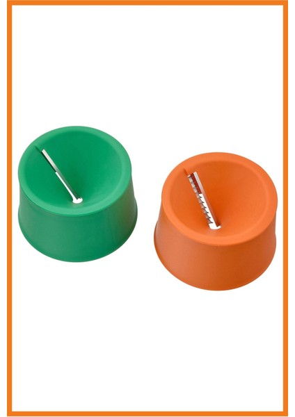 Uppfylld Sebze Dilimleyici 2 Parça Yeşil Turuncu