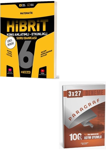 Hız 2026 6. Sınıf Matematik Hibrit Konu Anlatımlı Etkinlikli Soru Bankası+Anla Kazan Paragraf