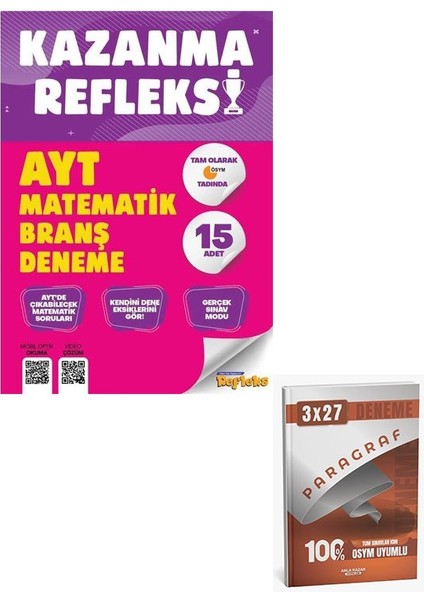 Tammat 2026 Ayt Matematik Kazanma Refleksi Branş Deneme+Anla Kazan Paragraf