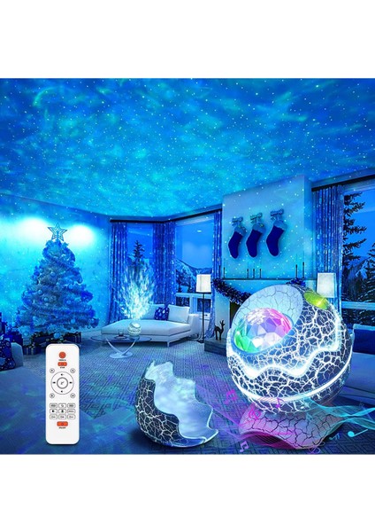 Renkli Dinozor Yumurta Galaksi Işık Projektör ve Bluetooth Gece Lambası indirimleri