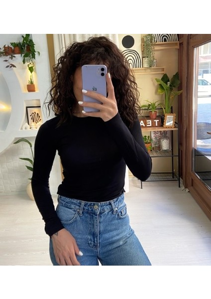Yuvarlak Yaka Uzun Kollu Basic Body
