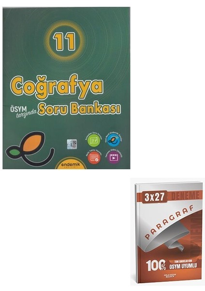 Endemik 2026 11. Sınıf Coğrafya Soru Bankası+Anla Kazan Paragraf