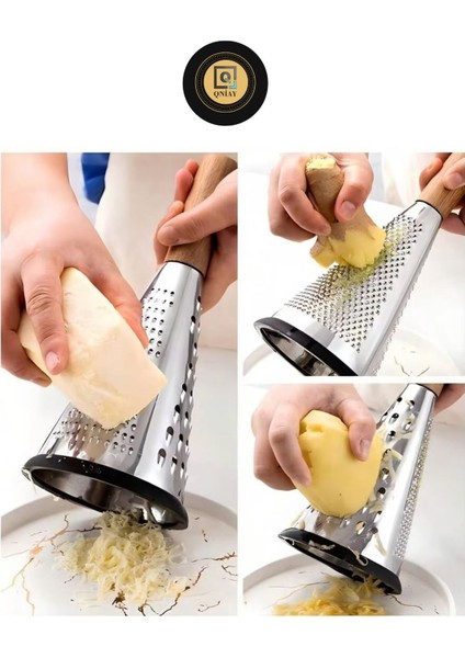 Saplı Paslanmaz Çelik Rende Sebze Meyve Sunum Büyük Rende Silikon Tabanlı Lüks El Rendesi modelleri