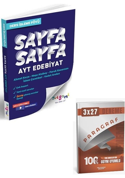 Tammat 2026 Ayt Edebiyat Sayfa Sayfa Ders Işleme Föyü+Anla Kazan Paragraf