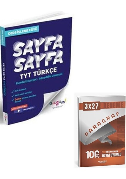 Tammat 2026 Tyt Türkçe Sayfa Sayfa Ders Işleme Föyü+Anla Kazan Paragraf