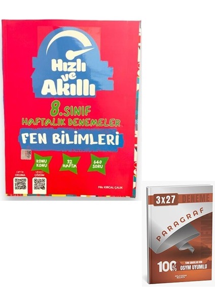 Tammat 2026 8. Sınıf Fen Bilimleri Hızlı ve Akıllı Haftalık Denemeler+Anla Kazan Paragraf