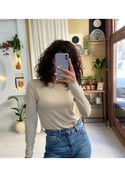 Yuvarlak Yaka Uzun Kollu Basic Body fiyatları