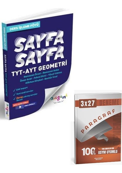 Tammat 2026 Tyt Ayt Geometri Sayfa Sayfa Ders Işleme Föyü+Anla Kazan Paragraf