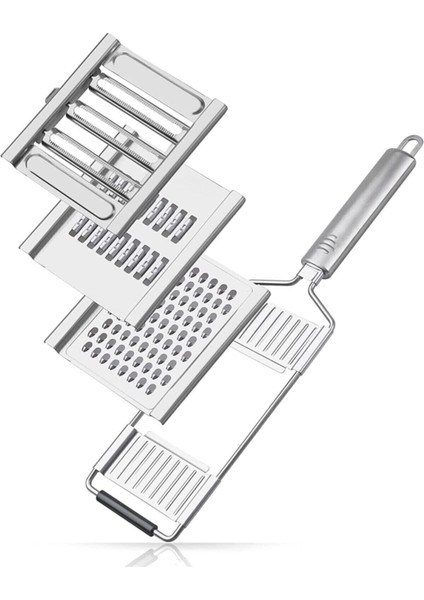 Profesyonel 3 Bıçaklı Çoklu Dilimleyici ve Rende Paslanmaz Çelik Sebze ve Peynir Rendesi