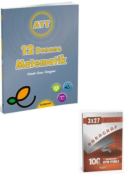 Endemik 2026 Ayt Matematik 12 Deneme+Anla Kazan Paragraf
