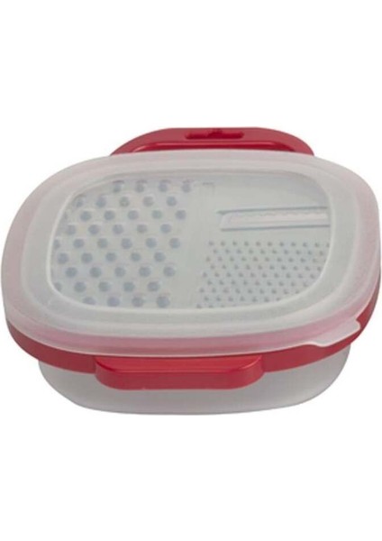 Rende 19 x 24,4 cm Çelik Beyaz-Kırmızı 4 Parça